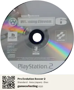Pro Evolution Soccer 2 PlayStation 2, Asia disc