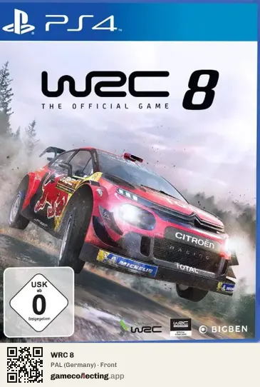 WRC 8 PlayStation 4, Germany box front