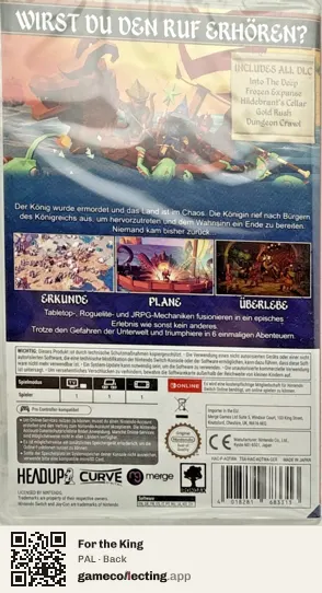 For the King Nintendo Switch, PAL box back