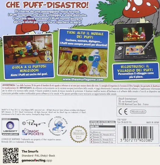 The Smurfs Nintendo 3DS, Italy box back