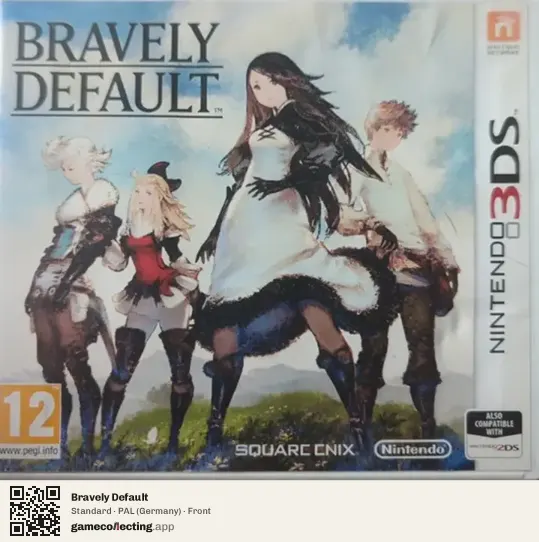 Bravely Default Nintendo 3DS, Germany box front