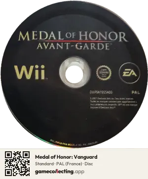 Medal of Honor: Vanguard Nintendo Wii, PAL disc