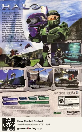 Halo: Combat Evolved Computer, NTSC box back