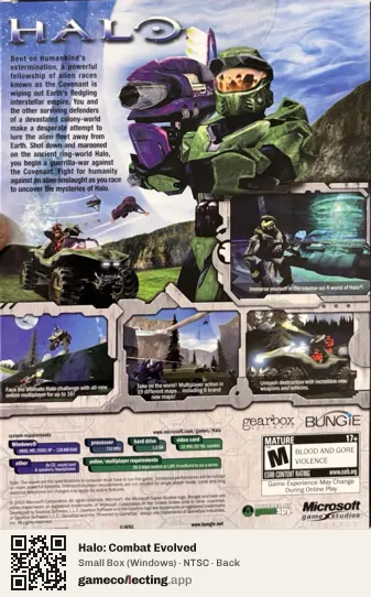 Halo: Combat Evolved Computer, NTSC box back