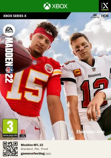 Madden NFL 22 Xbox Series X, PAL box front