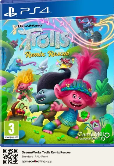 DreamWorks Trolls Remix Rescue PlayStation 4, PAL box front