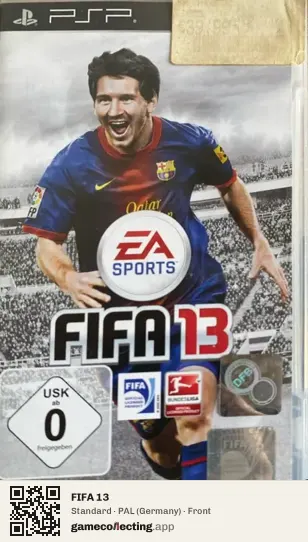 FIFA 13 PlayStation Portable, Germany box front