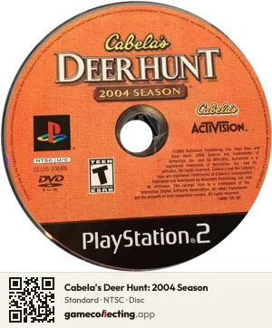 Cabela's Deer Hunt: 2004 Season PlayStation 2, NTSC disc
