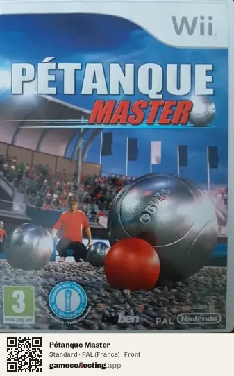 Pétanque Master Nintendo Wii, France box front