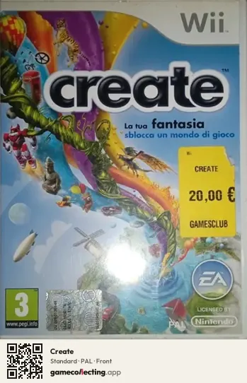 Create Nintendo Wii, PAL box front