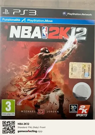 NBA 2K12 PlayStation 3, Italy box front