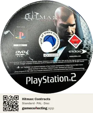 Hitman: Contracts PlayStation 2, PAL disc