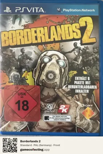 Borderlands 2 PlayStation Vita, Germany box front