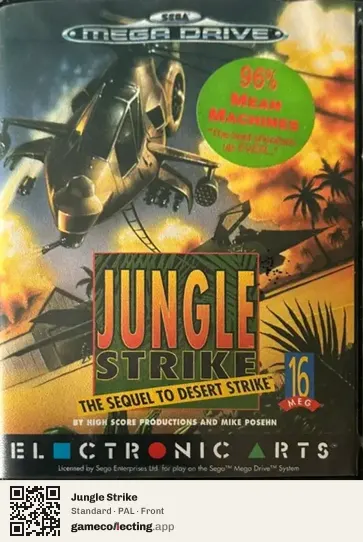 Jungle Strike Sega Mega Drive / Genesis, PAL box front