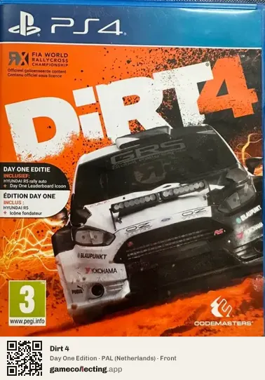 Dirt 4 PlayStation 4, Netherlands box front