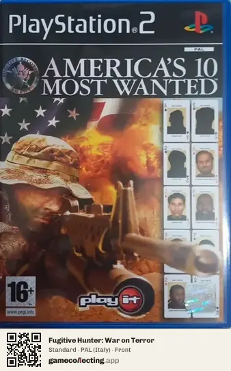 Fugitive Hunter: War on Terror PlayStation 2, Italy box front