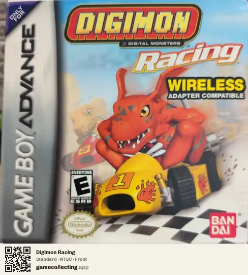 Digimon Racing Game Boy Advance, NTSC box front