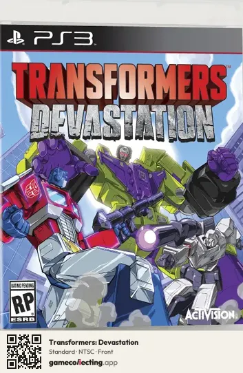 Transformers: Devastation PlayStation 3, NTSC box front