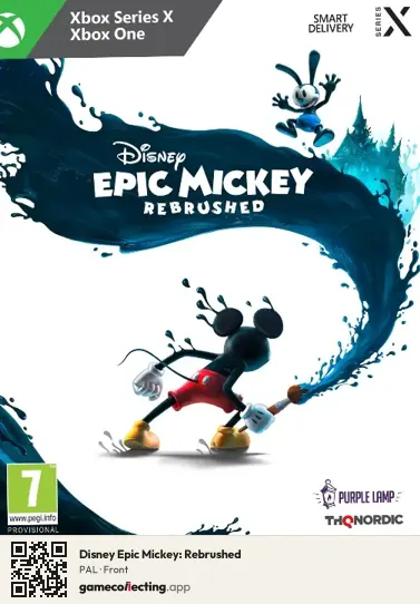 Disney Epic Mickey: Rebrushed Xbox Series X, PAL box front