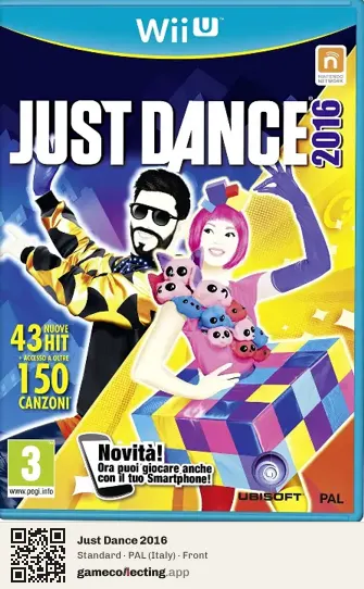 Just Dance 2016 Nintendo Wii U, Italy box front