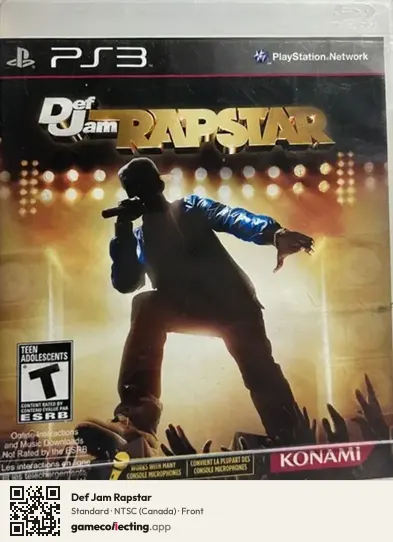 Def Jam Rapstar PlayStation 3, Canada box front