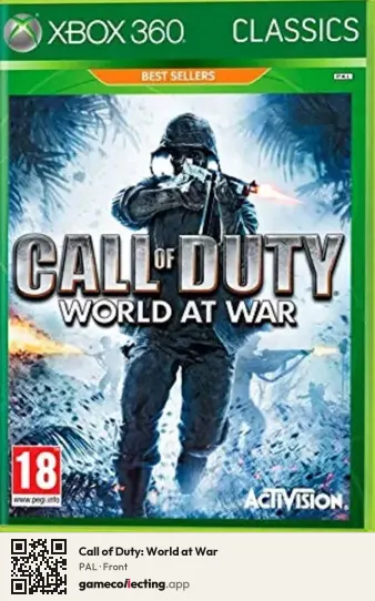 Call of Duty: World at War Xbox 360, PAL box front