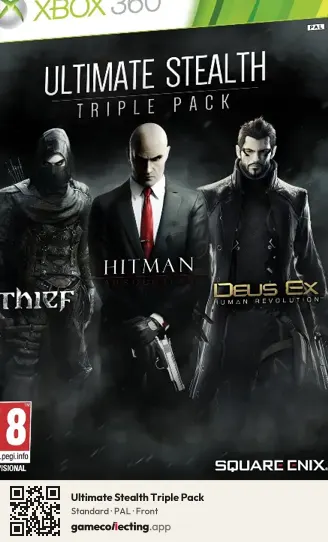 Ultimate Stealth Triple Pack Xbox 360, PAL box front