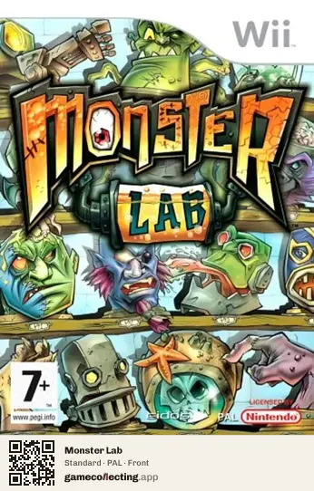 Monster Lab Nintendo Wii, PAL box front