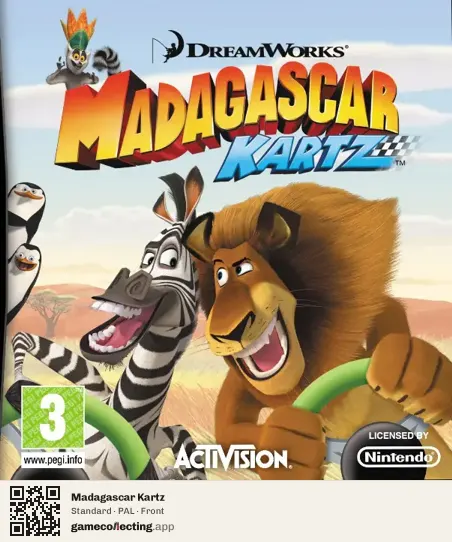 Madagascar Kartz Nintendo DS, PAL box front