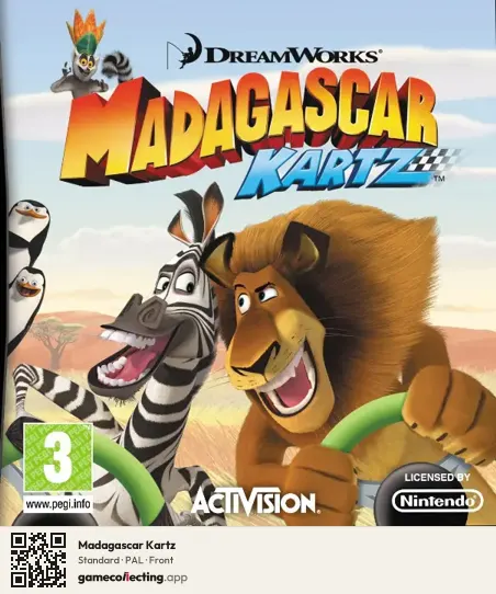 Madagascar Kartz Nintendo DS, PAL box front