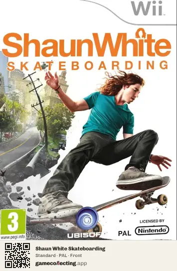 Shaun White Skateboarding Nintendo Wii, PAL box front