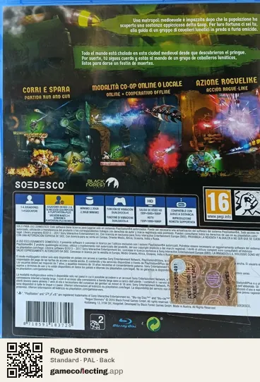 Rogue Stormers PlayStation 4, PAL box back