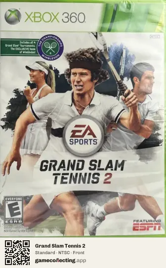 Grand Slam Tennis 2 Xbox 360, NTSC box front
