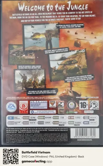 Battlefield Vietnam Computer, United Kingdom box back