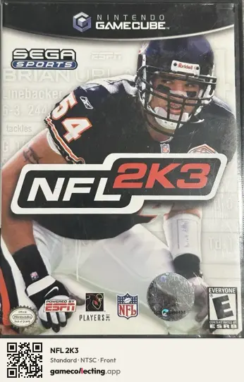 NFL 2K3 Nintendo GameCube, NTSC box front