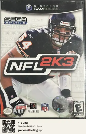 NFL 2K3 Nintendo GameCube, NTSC box front