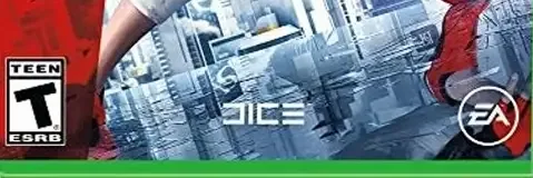 Mirror's Edge Catalyst, the ESRB box on its front