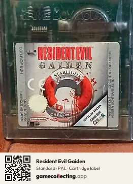 Resident Evil Gaiden Game Boy Color, PAL cartridge label