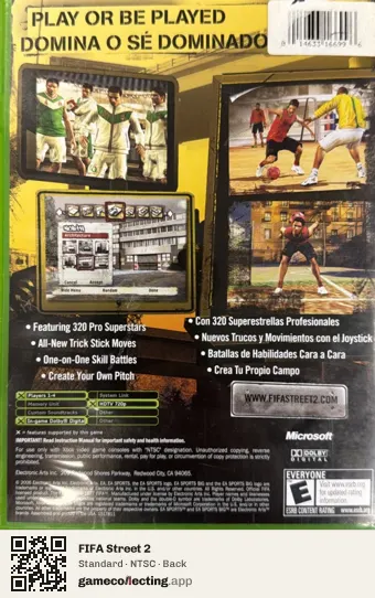 FIFA Street 2 Xbox, NTSC box back