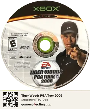 Tiger Woods PGA Tour 2005 Xbox, NTSC disc