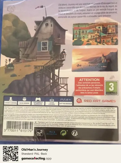 Old Man's Journey PlayStation 4, PAL box back