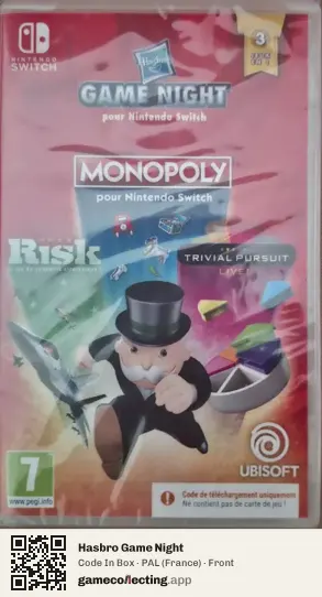 Hasbro Game Night Nintendo Switch, France box front