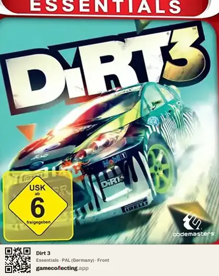 Dirt 3 PlayStation 3, Germany box front