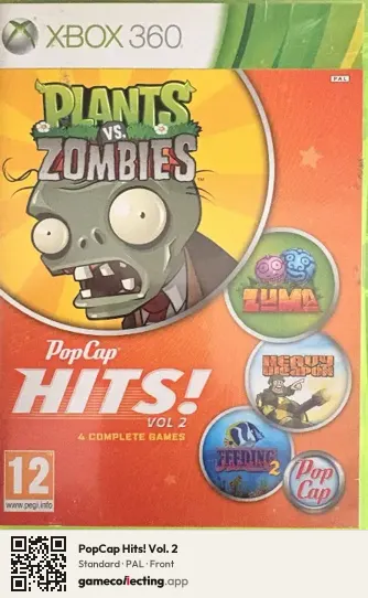 PopCap Hits! Vol. 2 Xbox 360, PAL box front