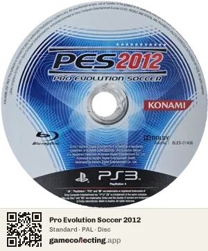 Pro Evolution Soccer 2012 PlayStation 3, PAL disc
