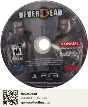 NeverDead PlayStation 3, NTSC disc