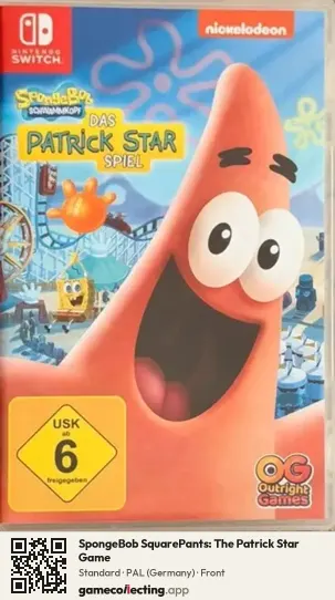 SpongeBob SquarePants: The Patrick Star Game Nintendo Switch, Germany box front