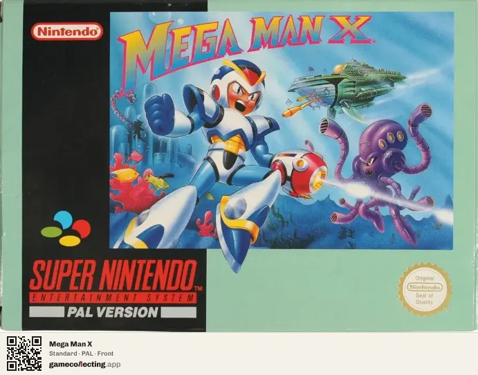 Mega Man X Super Nintendo Entertainment System, PAL box front
