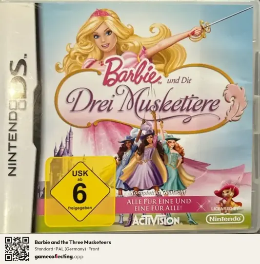 Barbie and the Three Musketeers Nintendo DS, Germany box front