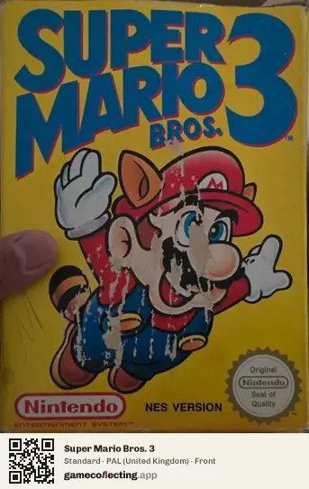Super Mario Bros. 3 Nintendo Entertainment System, United Kingdom box front